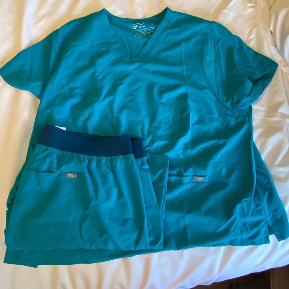 Figs scrubs set - 5xl - teal
